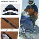 CAMEL CROWN Men's Winter Ski Jacket Mountain Snow Coats Waterproof Detachable Hood Windproof Fleece Rain Jackets (XXXL)