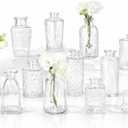 RUCKAE Small Clear Bud Vases Bulk 12 Pack Mini Flower Glass Vases for Centerpiece Table Wedding Decorations Home Decor Party