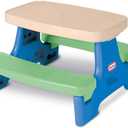 Little Tikes Easy Store Jr. Kid Picnic Play Table, Blue Green