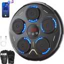 Music Boxing Machine with Gloves, Smart Bluetooth Wall Mounted Boxing Equipment for Family Workout, Home Gym, Office & Kids Exercise, Gifts for Smart Kids