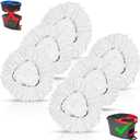 2 Pack Mop Heads Replacements for Ocedar Easy Wring 1-Tank System,Compatible with O-Cedar EasyWring Spin Mop & Bucket System Microfiber, White