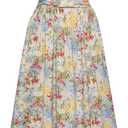 GRACE KARIN 2025 Women's Summer Floral Print Dress Sleeveless Casual Flowy Sundress A Line Ruffle Wedding Guest Outfit (Yellow, XXL)