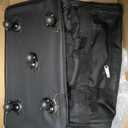M Size Expandable Travel Oxford Duffel Bag with Wheels Waterproof Lightweight Traveling Foldable Suitcase (Black)