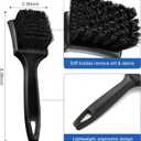 Wheel Rim Tire & Carpet Cleaning Brush Set, Soft & Stiff Bristle Wash Cleaning Supplies Kit for Car All Exterior Surface and Car Interior Cleaning Brush for Car Truck SUV RV Motorcycle (Green)