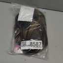 XIXIBI Long Brown Highlights Wigs for Women, Ombre Brown Mixed Blonde Wigs with Black Roots, Synthetic Long Curly Wavy Wigs With Lace Hairline, Heat Resistant Fiber Wig for Daily Party Use