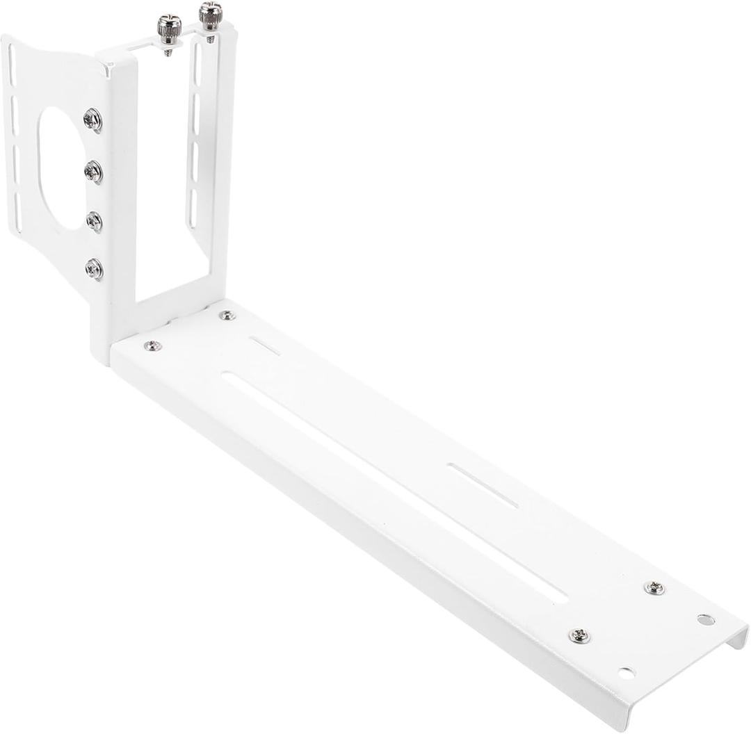 Graphics Card Bracket Vertical Pci-e Bracket Gpu Graphic Card Support Computer Stands Right Angle White Galvanized Sheet Extension Cord