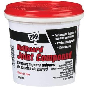 Dap 10100 Wallboard Joint Compound, White, 3-Pound