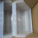 Akro-Mils 30250 AkroBins Plastic Storage Bins, Space-Saving Stackable Bins for Garage, Pantry, Craft Organization, 15" x 16" x 7", Clear, 6-Pack