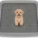 Puppy Potty Tray with Mesh – Dog Pee Pad Holder for Small Dogs & Puppies, Indoor Dog Potty Training Toilet, Plastic Leak-Proof Dog Potty Tray (Small - 20 x 16 in)