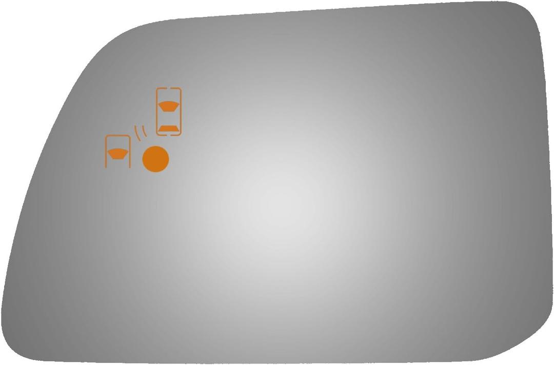 Burco 4453BC Driver Side Mirror Glass w/Blind Spot & Cross Path for Ford Edge 2011-2014, Lincoln MKX 2011-2015