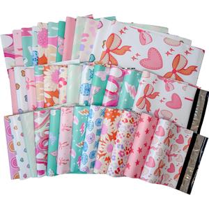 Pretty Package Store Designer Poly Mailer Variety Pack Heavy Duty Waterproof Self Seal Shipping Bags for Small Business Large Mailing Envelopes Bulk Tear Resistant Packaging 35 Pack