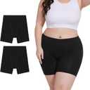 Incontinence Underwear for Women Washable Period Boxers Briefs Heavy Flow Leakproof Overnight High Absorbency Menstrual Postpartum Bladder Control Boyshorts Panties XX-Large Pack of 2 (Black)