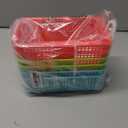 Plastic Office Desktop Storage Basket, 6 Packs Small Colored Baskets