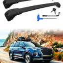 220lbs Upgraded Palisade Lockable Roof Rack Cross Bars Compatible with 2019-2025 Palisade SE SEL XRT (Only for Flush Side Rails), 220 lbs Load Capacity Aluminum Cargo Bars for Rooftop Cargo Carrier