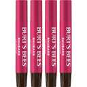 Burt's Bees Shimmer Lip Tint Set, Mothers Day Gifts, Tinted Lip Balm Stick, Moisturizing for All Day Hydration with Natural Origin Glowy Pigmented Finish & Buildable Color, Rhubarb (4-Pack)