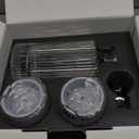 Whiskey Decanter Set with Gift Box - Includes 2 Crystal Bourbon Glasses and 2 Big Ice Ball Molds - Whiskey Glasses Set for Scotch, Cocktails, Rum, Cognac, Vodka - Unique Gift for Men