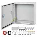 Steel Electrical Junction Box, 24 x 24 x 8 Waterproof & Dustproof Electrical Enclosure, Outdoor & Indoor Universal Project Box with Lock & Mounting Plate