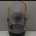 Stadler Form Aroma Diffuser & Lantern Sophie, for Indoors and Outdoors, diffuses Essential Oils of Your Choice, Illuminated with Flame Effect, Battery-Operated up to 11 h, Black with Bamboo Handle