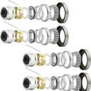 Trailer Bearings Kit L68149/ L44649 Bearing Kit Compatible with 3500lbs 1-1/16'' to 1-3/8'' Trailer Axles, Spindle #84 with 171255TB Grease Seals, Trailer Dust Caps -4 Sets