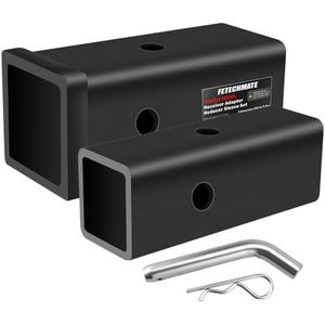 Trailer Hitch Receiver Extender Adapter Reducer Sleeve Set by Fetechmate, 3" to 2", 3" to 2-1/2", 2-1/2" to 2" Carbon Steel Extender Towing Trailer Hitch Receiver with Pin & Clip