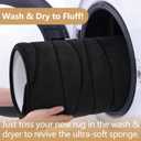 Buganda Memory Foam Bathroom Rug Mat 30x20, Extra Soft and Absorbent Bath Mats, Non-Slip and Machine Washable Bath Rugs for Bathroom Floor,Tub and Shower, Black