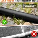10FT Short Garden Hose – Kink-Free, Non-Expanding, Lightweight, Ideal for Connecting Extensions & Short-Distance Use (Balcony, RV, Bathroom) – Black