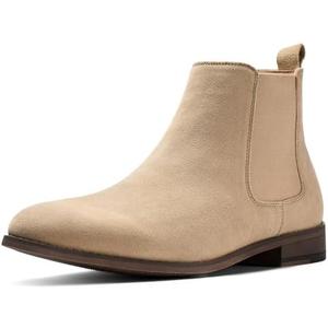 CGRRBW Men's Chelsea Boots Suede Leather Casual Boots for Men 9.5