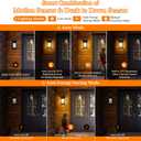 2 Packs Motion Sensor Outdoor Sconce - Advanced Dusk to Dawn Outdoor Lighting, Retro Motion Sensor Porch Light Fixtures, Black Waterproof Exterior Lantern Wall Mount for Garage, Outside, Anti-Rust