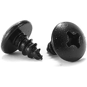 #4 x 1/4" Wood Screw 100Pcs Truss Head Phillips 18-8 (304) Stainless Steel Fast Self Tapping Screws Black Oxide by SG TZH