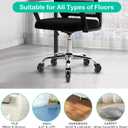 Hirate 3" Office Chair Casters Wheel with 5/16"-18UNC Threaded Stem Mute Gaming Chairs Casters Replacement Safe for Hardwood Tile Floors, Set of 5 with Screw Inserts