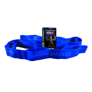 THERABAND CLX Resistance Band with Loops, 5-Foot Non-Latex Exercise Band for Mobility, Rehab, Stretching & Home Workouts, Color-Coded Resistance Levels