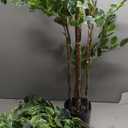 GTIDEA 6ft Artificial Tree Ficus, Tall Faux Trees Indoor with Natural Trunk and Fake Silk Tree Fake Plants for Home Winter Decor Living Room Outdoor Balcony House Office
