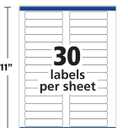 Avery File Folder Labels with TrueBlock Technology, Permanent Adhesive, 2/3" x 3-7/16", Laser/Inkjet, 4-Pack, 150 Labels Total (08593)