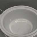 Hamilton Beach 4-Quart Slow Cooker with 3 Cooking Settings, Dishwasher-Safe Stoneware Crock & Glass Lid, Stainless Steel (33140G) (Silver & White)