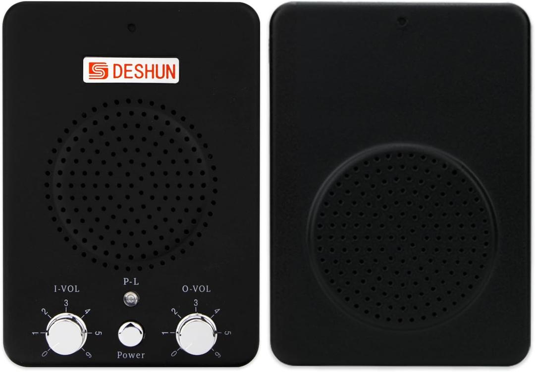 DESHUN Dual-Way Window Intercom, Voice Amplifier,Window Speaker System for Business,Bank,Dental Clinic, Office, School, Station (Sliver)