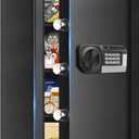 6.2 Cuft Large Home Safes Water and Fireproof with Digital Keypad & Key Lock, Fire Security Safe Box with 3 Removable Shelves, Fireproof Safes for Money Documents Jewelry, 27.56"H x13.78"W x 11.81"D