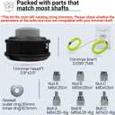 Universal Weed Eater Head, Speed Feed Trimmer Head String Trimmer Head Weed Wacker Head Replacement for Echo, Ego, Dewalt, Stihl, Husqvarna Trimmer Weed Eater, with 14FT/0.095 Trimmer Line