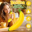 Bannana Squishy Toy, 2026 New Giant Banana Squishy Toy, 7 Inch Soft Jumbo Banana Squishy, PU Foam Banana Stress Relief Toy for Work and Daily Relaxation