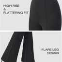AFITNE Women's Dress Pants High Rise Flare Pants Pull On Stretchy Work Pants Business Office Casual Slacks with Pockets (Black, M)