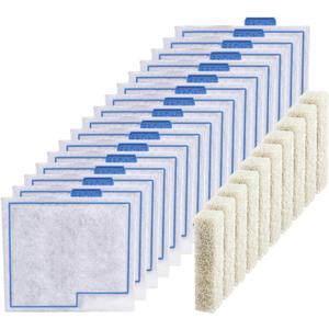 Medium Filter Cartridge Replacement Compatible with Aqueon QuietFlow LED PRO Power Filter Size 10/Power Filter Size 10/E Internal Power Filter Size 20 (16+10 Counts Ammonia Reducer Filter Pads)