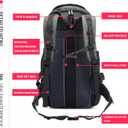 Bseash 50L Hiking Backpack, Water Resistant Lightweight Outdoor Sport Daypack Travel Bag for Camping Climbing Skiing Cycling (Army Green - With Shoe Compartment)