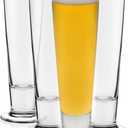 Libbey Stockholm Pilsner Beer Glasses Set of 4, 14.5oz, Tall, Slender Pint Glasses for Pilsner, Kolsch, Lager, and More, Unique Beer Gift Set