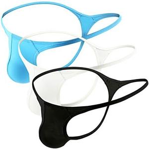 Eywlwaar Men's Thongs Underwear Low Rise T Back G-String Underpants, M