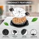 Chicken Shredder Tool Twist with Lid Durable Meat Shredder Non Slip Base Easy Clean Chicken Shredder for Pork Beef Vegetables Meal Prep Kitchen Tool