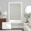 No Drill Cordless Roman Shades for Windows No Tools Roman Shades, Blinds for Indoor Windows, UV Protection (Linen, 29" W x 48" H)