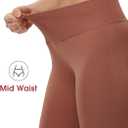 NANJI Seamless Leggings for Women - Scrunch Butt Lifting No Front Seam Mid Waist Squat Proof Active Workout Gym Yoga Pants (Orange, L)