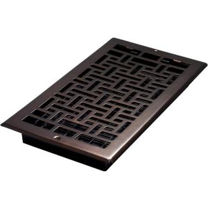 Decor Grates AJL612W-RB Oriental Wall Register, 6x12, Rubbed Bronze Finish