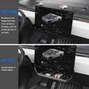 ELECFRESH Center Console Organizer Under Screen Storage Box for 2024 2025 2026Tesla Cybertruck Accessories, Dashboard Hidden Tray for Cybertruck (A)