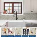 10 Sheets Sandstone Beige Hexagon Peel and Stick Backsplash for Kitchen Wall, Heat Resistant Stick on Backsplash PVC Smart Tiles, Waterproof Peel and Stick Wall Tiles for Bathroom