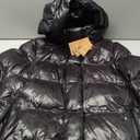 wantdo Women's Long Winter Coat Thicken Puffer Jacket Warm Hooded Parka (Black, M)